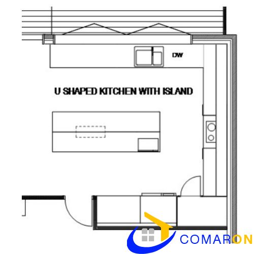 U-shaped kitchen